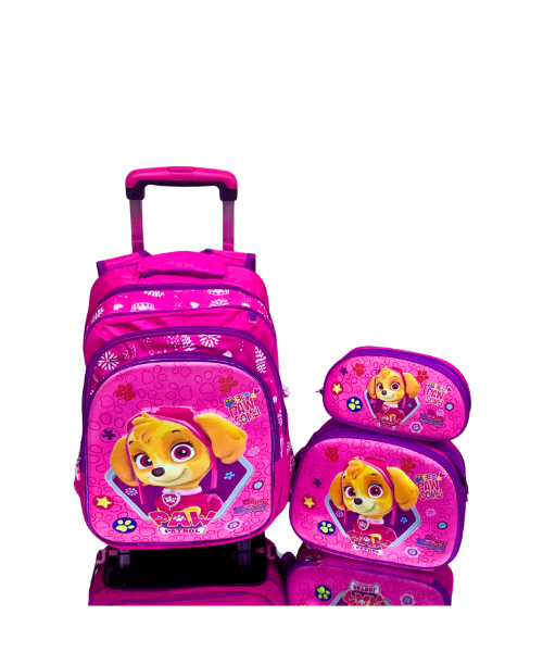 Trio Maleta Escolar Paw Patrol Niña